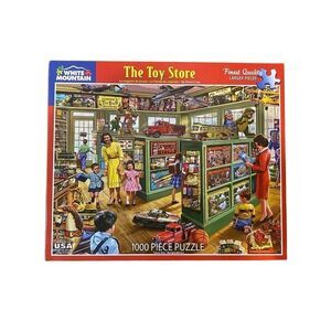 White Mountain The Toy Store by Steve Crisp Vintage 1000 pc Jigsaw Puzzle